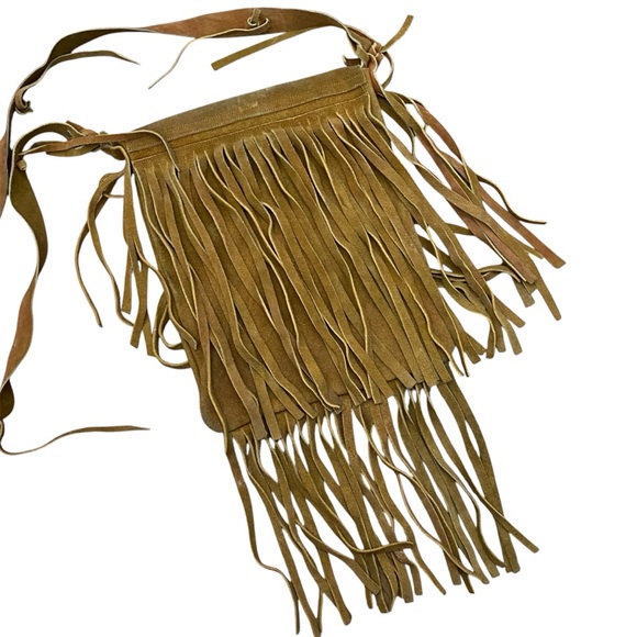 Vintage 1960s/70s House of Oppenheim Leather Suede Fringe Western Style Purse - Picture 4 of 7